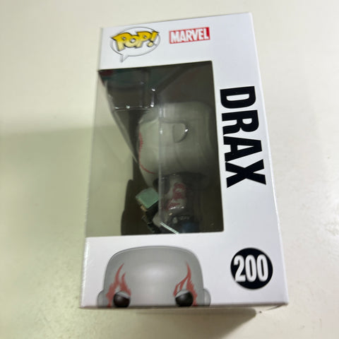 BOX FLAWS VIEW PHOTOS Drax - Guardians of the Galaxy Marvel Funko Pop 200 Vinyl Figure (11.4 Cm L × 8.9 Cm W × 15.9 Cm H)