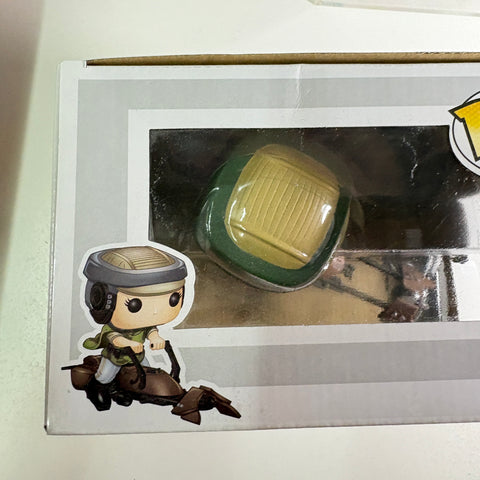 BOX FLAWS VIEW PHOTOS Princess Leia with Speeder Bike - Star Wars Funko Pop Vinyl Figure 228 (20.5 Cm L × 8.9 Cm W × 15.9 Cm H)