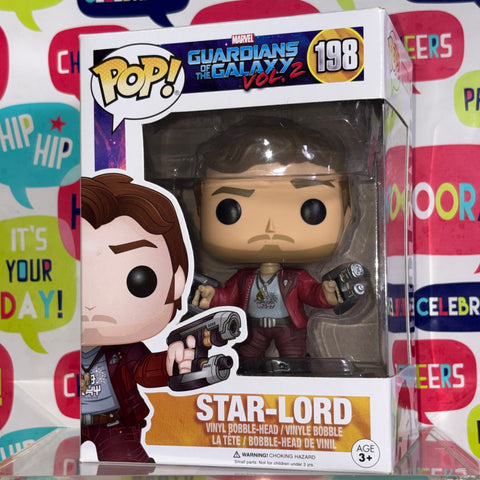Star-Lord - Guardians of the Galaxy Marvel Funko Pop 198 Vinyl Figure (11.4 Cm L × 8.9 Cm W × 15.9 Cm H)