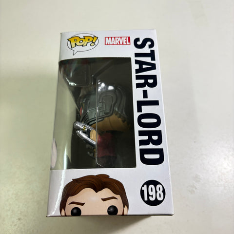 BOX FLAWS VIEW PHOTOS Star-Lord CHASE - Guardians of the Galaxy Marvel Funko Pop Vinyl Figure (11.4 Cm L × 8.9 Cm W × 15.9 Cm H)