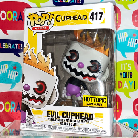 Cuphead - Evil Cuphead Funko Pop 417 Hot Topic Exclusive