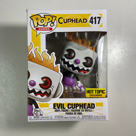 Cuphead - Evil Cuphead Funko Pop 417 Hot Topic Exclusive
