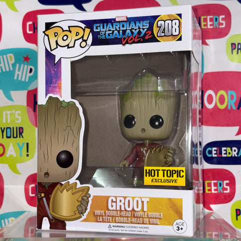 Groot - Guardians of the Galaxy Marvel Funko Pop 208 Vinyl Figure (11.4 Cm L × 8.9 Cm W × 15.9 Cm H)