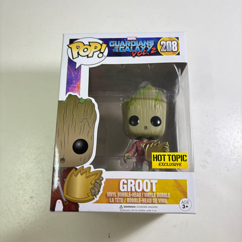 Groot - Guardians of the Galaxy Marvel Funko Pop 208 Vinyl Figure (11.4 Cm L × 8.9 Cm W × 15.9 Cm H)