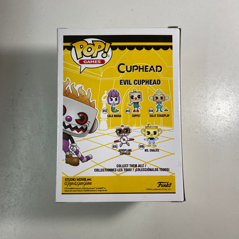 Cuphead - Evil Cuphead Funko Pop 417 Hot Topic Exclusive