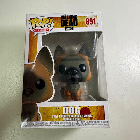 BOX FLAW VIEW PHOTOS The Walking Dead - Dog  Funko Pop 891 Vinyl Figure  (11.4 Cm L × 8.9 Cm W × 15.9 Cm H)
