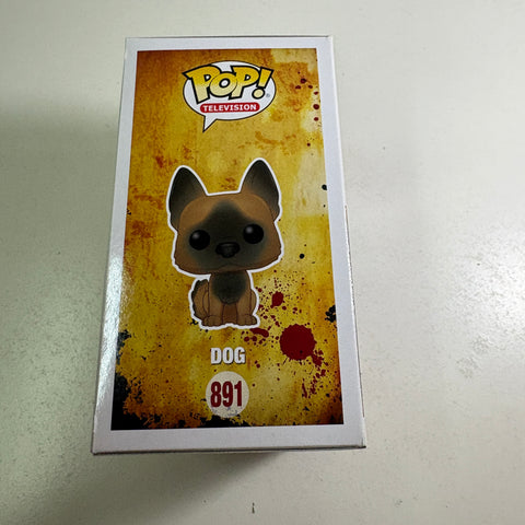 BOX FLAW VIEW PHOTOS The Walking Dead - Dog  Funko Pop 891 Vinyl Figure  (11.4 Cm L × 8.9 Cm W × 15.9 Cm H)