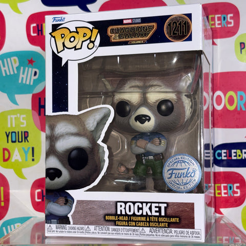 Rocket - Guardians of the Galaxy Marvel Funko Pop 1211 Vinyl Figure (11.4 Cm L × 8.9 Cm W × 15.9 Cm H)