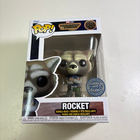 Rocket - Guardians of the Galaxy Marvel Funko Pop 1211 Vinyl Figure (11.4 Cm L × 8.9 Cm W × 15.9 Cm H)