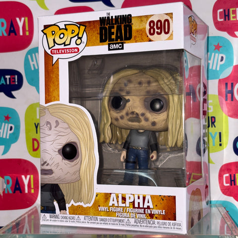 BOX FLAW VIEW PHOTOS The Walking Dead - Alpha  Funko Pop 890 Vinyl Figure  (11.4 Cm L × 8.9 Cm W × 15.9 Cm H)