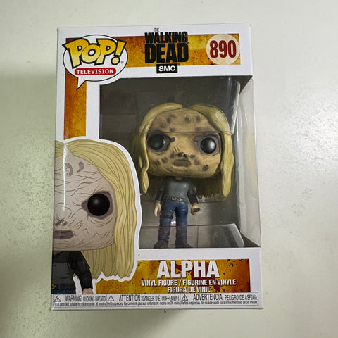 BOX FLAW VIEW PHOTOS The Walking Dead - Alpha  Funko Pop 890 Vinyl Figure  (11.4 Cm L × 8.9 Cm W × 15.9 Cm H)