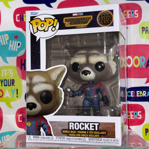 Rocket - Guardians of the Galaxy Marvel Funko Pop 1202 Vinyl Figure (11.4 Cm L × 8.9 Cm W × 15.9 Cm H)
