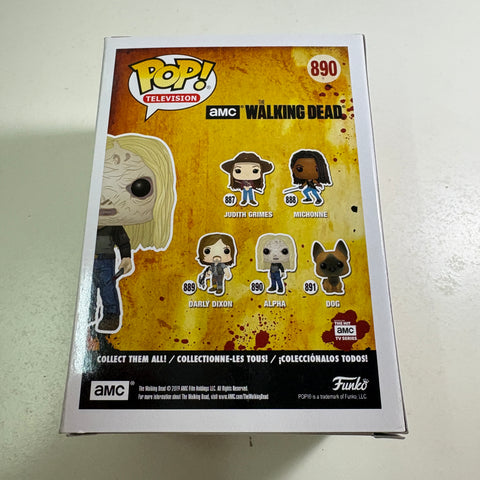 BOX FLAW VIEW PHOTOS The Walking Dead - Alpha  Funko Pop 890 Vinyl Figure  (11.4 Cm L × 8.9 Cm W × 15.9 Cm H)