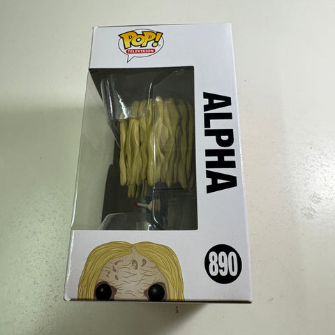 BOX FLAW VIEW PHOTOS The Walking Dead - Alpha  Funko Pop 890 Vinyl Figure  (11.4 Cm L × 8.9 Cm W × 15.9 Cm H)