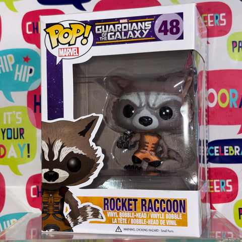 Rocket - Guardians of the Galaxy Marvel Funko Pop 48 Vinyl Figure (11.4 Cm L × 8.9 Cm W × 15.9 Cm H)