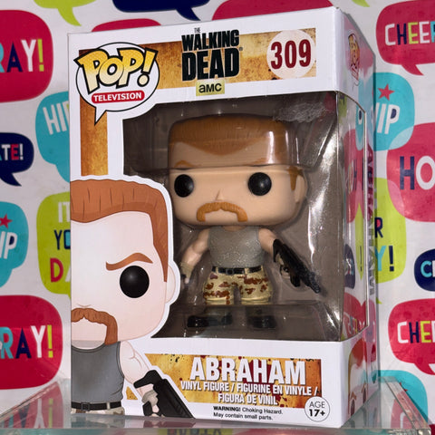 BOX FLAW VIEW PHOTOS The Walking Dead - Abraham  Funko Pop 309 Vinyl Figure  (11.4 Cm L × 8.9 Cm W × 15.9 Cm H)