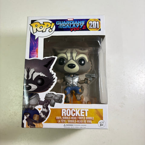 Rocket - Guardians of the Galaxy Marvel Funko Pop 201 Vinyl Figure (11.4 Cm L × 8.9 Cm W × 15.9 Cm H)
