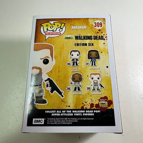 BOX FLAW VIEW PHOTOS The Walking Dead - Abraham  Funko Pop 309 Vinyl Figure  (11.4 Cm L × 8.9 Cm W × 15.9 Cm H)