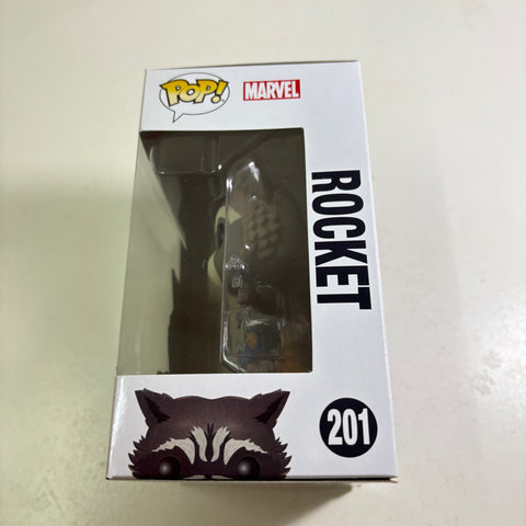 Rocket - Guardians of the Galaxy Marvel Funko Pop 201 Vinyl Figure (11.4 Cm L × 8.9 Cm W × 15.9 Cm H)
