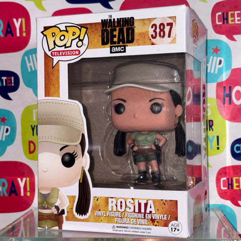 BOX FLAW VIEW PHOTOS The Walking Dead - Rosita  Funko Pop 387 Vinyl Figure  (11.4 Cm L × 8.9 Cm W × 15.9 Cm H)