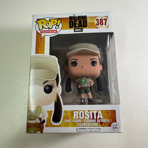 BOX FLAW VIEW PHOTOS The Walking Dead - Rosita  Funko Pop 387 Vinyl Figure  (11.4 Cm L × 8.9 Cm W × 15.9 Cm H)
