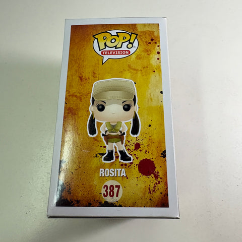 BOX FLAW VIEW PHOTOS The Walking Dead - Rosita  Funko Pop 387 Vinyl Figure  (11.4 Cm L × 8.9 Cm W × 15.9 Cm H)