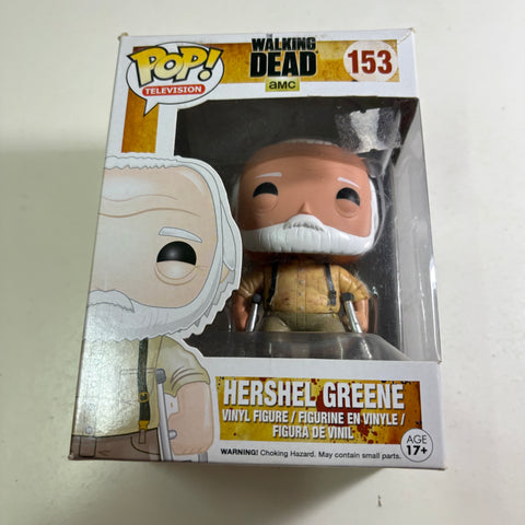 SEVERE BOX DAMAGE The Walking Dead - Hershel Greene  Funko Pop 153 Vinyl Figure  (11.4 Cm L × 8.9 Cm W × 15.9 Cm H)