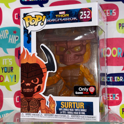 BOX FLAWS VIEW PHOTOS Surtur - Marvel Funko Pop 252 Vinyl Figure (11.4 Cm L × 8.9 Cm W × 15.9 Cm H)