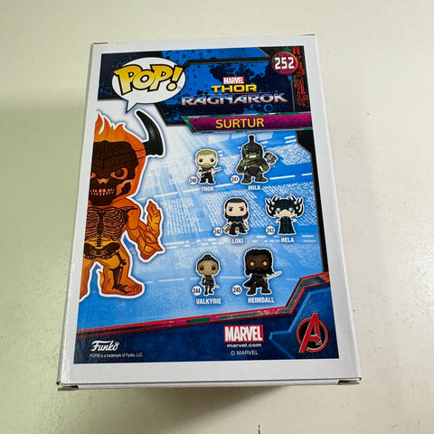 BOX FLAWS VIEW PHOTOS Surtur - Marvel Funko Pop 252 Vinyl Figure (11.4 Cm L × 8.9 Cm W × 15.9 Cm H)