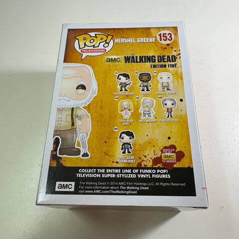 SEVERE BOX DAMAGE The Walking Dead - Hershel Greene  Funko Pop 153 Vinyl Figure  (11.4 Cm L × 8.9 Cm W × 15.9 Cm H)