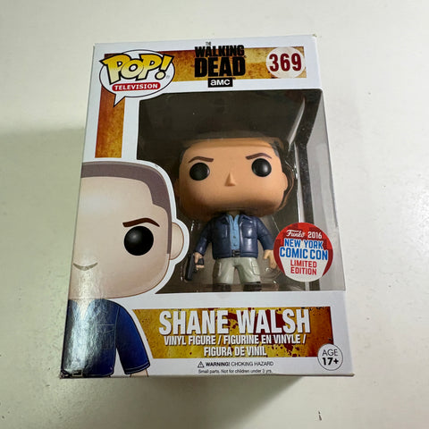 BOX FLAW VIEW PHOTOS The Walking Dead - Shane Walsh  Funko Pop 369 Vinyl Figure (11.4 Cm L × 8.9 Cm W × 15.9 Cm H) Comic Con