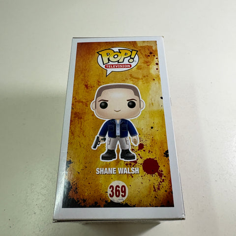 BOX FLAW VIEW PHOTOS The Walking Dead - Shane Walsh  Funko Pop 369 Vinyl Figure (11.4 Cm L × 8.9 Cm W × 15.9 Cm H) Comic Con