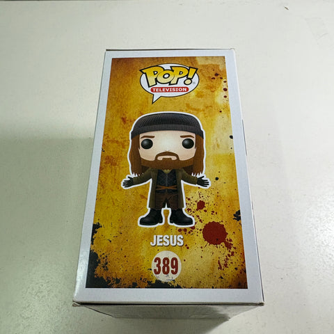 BOX FLAW VIEW PHOTOS The Walking Dead - Jesus  Funko Pop 389 Vinyl Figure (11.4 Cm L × 8.9 Cm W × 15.9 Cm H)
