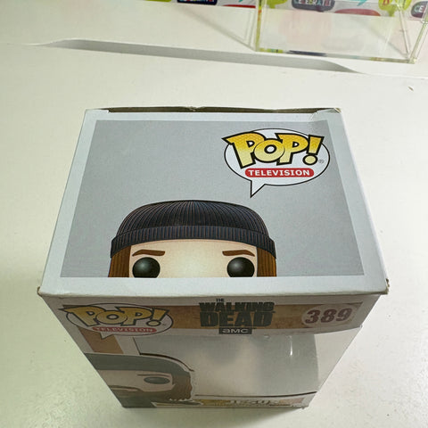 BOX FLAW VIEW PHOTOS The Walking Dead - Jesus  Funko Pop 389 Vinyl Figure (11.4 Cm L × 8.9 Cm W × 15.9 Cm H)