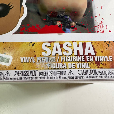 BOX FLAW VIEW PHOTOS The Walking Dead - Sasha  Funko Pop 577 Vinyl Figure (11.4 Cm L × 8.9 Cm W × 15.9 Cm H)