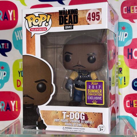 The Walking Dead - T-Dog  Funko Pop 495 Vinyl Figure (11.4 Cm L × 8.9 Cm W × 15.9 Cm H) Summer Convention