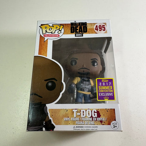 The Walking Dead - T-Dog  Funko Pop 495 Vinyl Figure (11.4 Cm L × 8.9 Cm W × 15.9 Cm H) Summer Convention