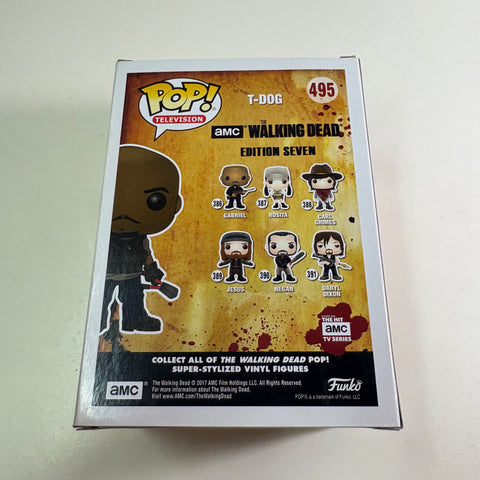 The Walking Dead - T-Dog  Funko Pop 495 Vinyl Figure (11.4 Cm L × 8.9 Cm W × 15.9 Cm H) Summer Convention