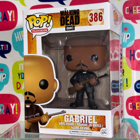 BOX FLAWS VIEW PHOTOS Gabriel - The Walking Dead Funko Pop 386 Vinyl Figure (11.4 Cm L × 8.9 Cm W × 15.9 Cm H)