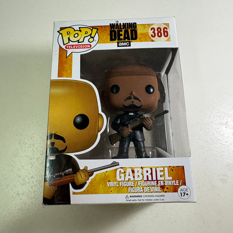 BOX FLAWS VIEW PHOTOS Gabriel - The Walking Dead Funko Pop 386 Vinyl Figure (11.4 Cm L × 8.9 Cm W × 15.9 Cm H)