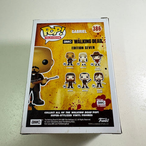 BOX FLAWS VIEW PHOTOS Gabriel - The Walking Dead Funko Pop 386 Vinyl Figure (11.4 Cm L × 8.9 Cm W × 15.9 Cm H)