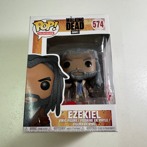 BOX FLAWS VIEW PHOTOS Ezekiel - The Walking Dead Funko Pop 574 Vinyl Figure (11.4 Cm L × 8.9 Cm W × 15.9 Cm H)