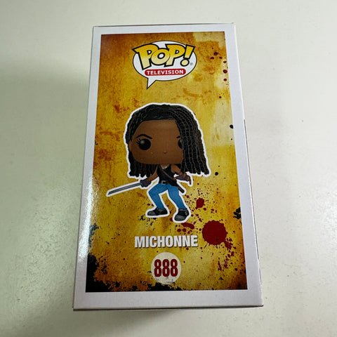 BOX FLAWS VIEW PHOTOS Michonne - The Walking Dead Funko Pop 888 Vinyl Figure (11.4 Cm L × 8.9 Cm W × 15.9 Cm H)