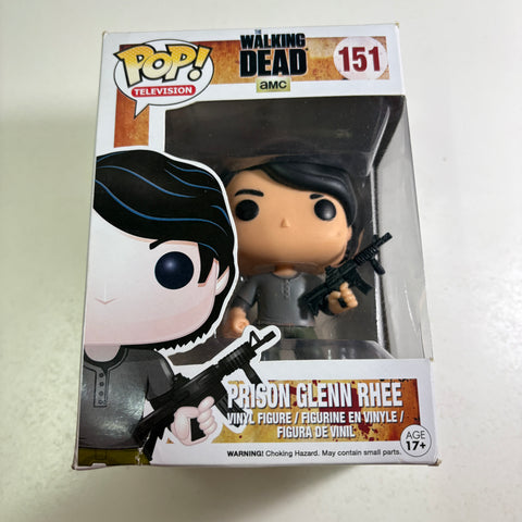 BOX FLAWS VIEW PHOTOS Glenn Rhee Prison - The Walking Dead Funko Pop 151 Vinyl Figure (11.4 Cm L × 8.9 Cm W × 15.9 Cm H)