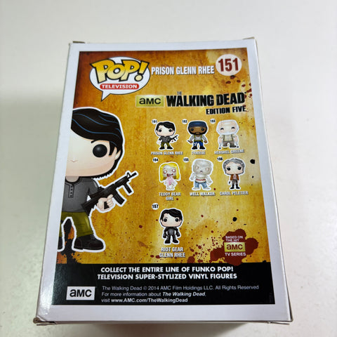 BOX FLAWS VIEW PHOTOS Glenn Rhee Prison - The Walking Dead Funko Pop 151 Vinyl Figure (11.4 Cm L × 8.9 Cm W × 15.9 Cm H)