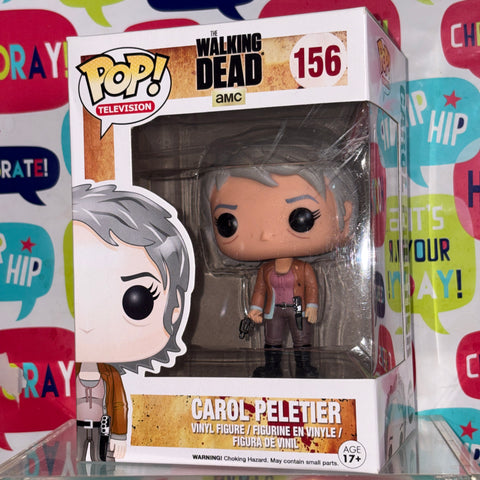 BOX FLAW VIEW PHOTOS Carol Peletier - The Walking Dead Funko Pop 156 Vinyl Figure (11.4 Cm L × 8.9 Cm W × 15.9 Cm H)