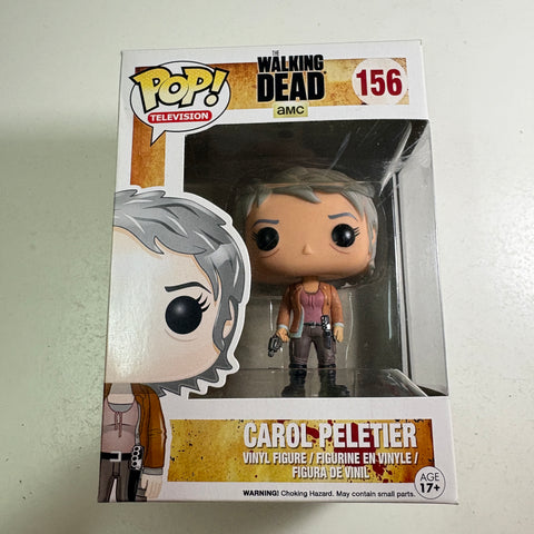 BOX FLAW VIEW PHOTOS Carol Peletier - The Walking Dead Funko Pop 156 Vinyl Figure (11.4 Cm L × 8.9 Cm W × 15.9 Cm H)