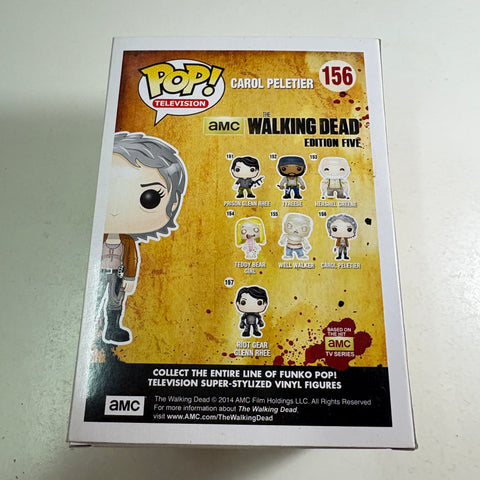 BOX FLAW VIEW PHOTOS Carol Peletier - The Walking Dead Funko Pop 156 Vinyl Figure (11.4 Cm L × 8.9 Cm W × 15.9 Cm H)