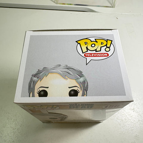 BOX FLAW VIEW PHOTOS Carol Peletier - The Walking Dead Funko Pop 156 Vinyl Figure (11.4 Cm L × 8.9 Cm W × 15.9 Cm H)