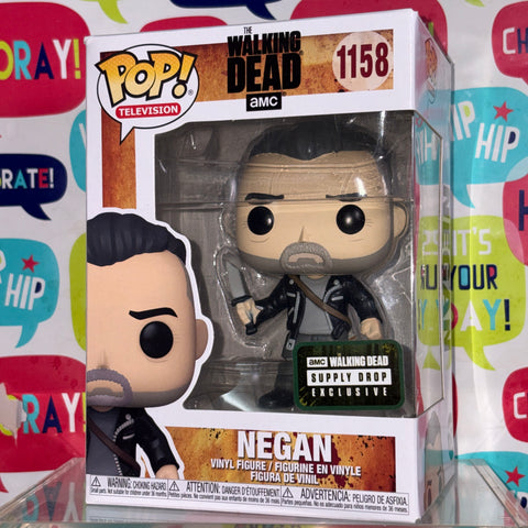 Negan - The Walking Dead Funko Pop 1158 Vinyl Figure Supply Drop Exclusive (11.4 Cm L × 8.9 Cm W × 15.9 Cm H)